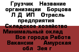 Грузчик › Название организации ­ Борцова Л.Д, ИП › Отрасль предприятия ­ Складское хозяйство › Минимальный оклад ­ 14 000 - Все города Работа » Вакансии   . Амурская обл.,Зея г.